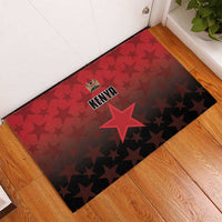 Kenya Football Rubber Doormat Go Harambee Stars - Red Jersey - Wonder Print Shop