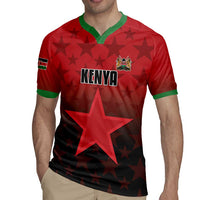 Custom Kenya Football Rugby Jersey Go Harambee Stars - Red Jersey - Wonder Print Shop