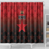 Kenya Football Shower Curtain Go Harambee Stars - Red Jersey - Wonder Print Shop