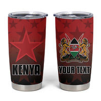 Custom Kenya Football Tumbler Cup Go Harambee Stars - Red Jersey - Wonder Print Shop