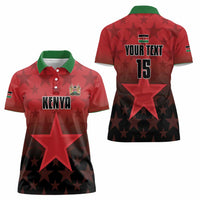 Custom Kenya Football Women Polo Shirt Go Harambee Stars - Red Jersey - Wonder Print Shop