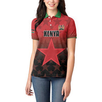 Custom Kenya Football Women Polo Shirt Go Harambee Stars - Red Jersey - Wonder Print Shop