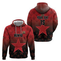 Custom Kenya Football Zip Hoodie Go Harambee Stars - Red Jersey - Wonder Print Shop