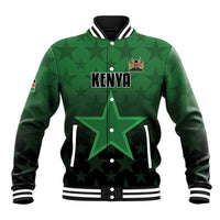 Custom Kenya Football Baseball Jacket Go Harambee Stars - Green Jersey - Wonder Print Shop