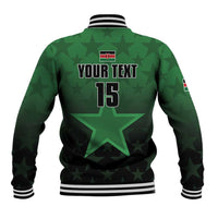 Custom Kenya Football Baseball Jacket Go Harambee Stars - Green Jersey - Wonder Print Shop