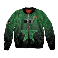 Custom Kenya Football Bomber Jacket Go Harambee Stars - Green Jersey - Wonder Print Shop