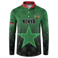 Custom Kenya Football Button Sweatshirt Go Harambee Stars - Green Jersey - Wonder Print Shop