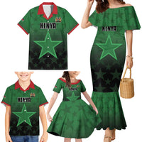 Custom Kenya Football Family Matching Mermaid Dress and Hawaiian Shirt Go Harambee Stars - Green Jersey - Wonder Print Shop