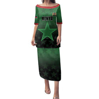 Custom Kenya Football Family Matching Puletasi and Hawaiian Shirt Go Harambee Stars - Green Jersey - Wonder Print Shop
