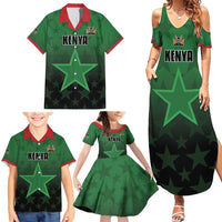 Custom Kenya Football Family Matching Summer Maxi Dress and Hawaiian Shirt Go Harambee Stars - Green Jersey - Wonder Print Shop
