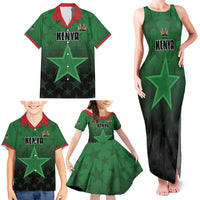 Custom Kenya Football Family Matching Tank Maxi Dress and Hawaiian Shirt Go Harambee Stars - Green Jersey - Wonder Print Shop