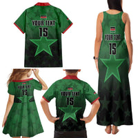 Custom Kenya Football Family Matching Tank Maxi Dress and Hawaiian Shirt Go Harambee Stars - Green Jersey - Wonder Print Shop