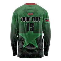 Custom Kenya Football Long Sleeve Shirt Go Harambee Stars - Green Jersey - Wonder Print Shop