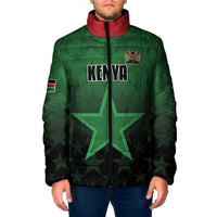 Custom Kenya Football Padded Jacket Go Harambee Stars - Green Jersey - Wonder Print Shop