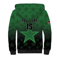 Custom Kenya Football Sherpa Hoodie Go Harambee Stars - Green Jersey - Wonder Print Shop