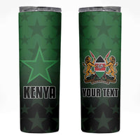Custom Kenya Football Skinny Tumbler Go Harambee Stars - Green Jersey - Wonder Print Shop