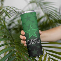 Custom Kenya Football Skinny Tumbler Go Harambee Stars - Green Jersey - Wonder Print Shop