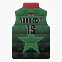Custom Kenya Football Sleeveless Puffer Jacket Go Harambee Stars - Green Jersey - Wonder Print Shop