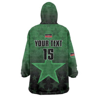 Custom Kenya Football Wearable Blanket Hoodie Go Harambee Stars - Green Jersey - Wonder Print Shop