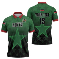 Custom Kenya Football Zipper Polo Shirt Go Harambee Stars - Green Jersey - Wonder Print Shop