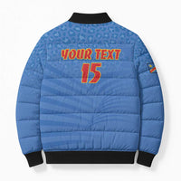 Custom DR Congo Football Bomber Puffer Jacket Come On Les Léopards - Wonder Print Shop