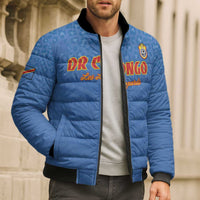 Custom DR Congo Football Bomber Puffer Jacket Come On Les Léopards - Wonder Print Shop