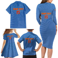 Custom DR Congo Football Family Matching Long Sleeve Bodycon Dress and Hawaiian Shirt Come On Les Léopards - Wonder Print Shop