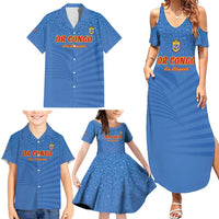 Custom DR Congo Football Family Matching Summer Maxi Dress and Hawaiian Shirt Come On Les Léopards - Wonder Print Shop
