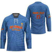 Custom DR Congo Football Hockey Jersey Come On Les Léopards - Wonder Print Shop