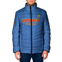 Custom DR Congo Football Padded Jacket Come On Les Léopards - Wonder Print Shop
