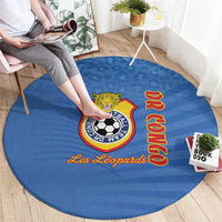 DR Congo Football Round Carpet Come On Les Léopards - Wonder Print Shop