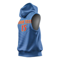 Custom DR Congo Football Sleeveless Hoodie Come On Les Léopards - Wonder Print Shop