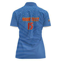 Custom DR Congo Football Women Polo Shirt Come On Les Léopards - Wonder Print Shop