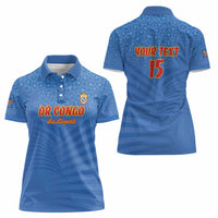 Custom DR Congo Football Women Polo Shirt Come On Les Léopards - Wonder Print Shop