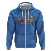 Custom DR Congo Football Zip Hoodie Come On Les Léopards - Wonder Print Shop