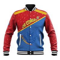 Custom DR Congo Football Baseball Jacket Allez Les Léopards - Wonder Print Shop