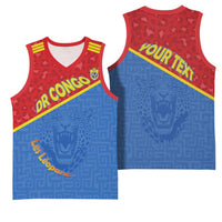 Custom DR Congo Football Basketball Jersey Allez Les Léopards - Wonder Print Shop