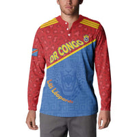 Custom DR Congo Football Button Sweatshirt Allez Les Léopards - Wonder Print Shop