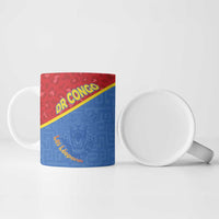 Custom DR Congo Football Ceramic Mug Allez Les Léopards - Wonder Print Shop