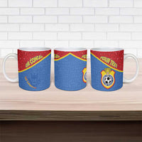 Custom DR Congo Football Ceramic Mug Allez Les Léopards - Wonder Print Shop
