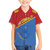 Custom DR Congo Football Family Matching Off Shoulder Maxi Dress and Hawaiian Shirt Allez Les Léopards - Wonder Print Shop