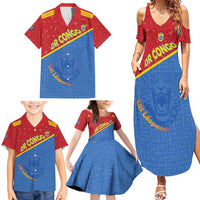 Custom DR Congo Football Family Matching Summer Maxi Dress and Hawaiian Shirt Allez Les Léopards - Wonder Print Shop