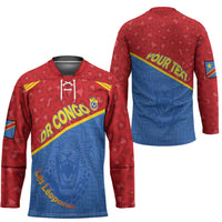 Custom DR Congo Football Hockey Jersey Allez Les Léopards - Wonder Print Shop