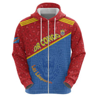Custom DR Congo Football Hoodie Allez Les Léopards - Wonder Print Shop