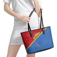 DR Congo Football Leather Tote Bag Allez Les Léopards - Wonder Print Shop