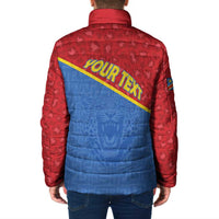 Custom DR Congo Football Padded Jacket Allez Les Léopards - Wonder Print Shop