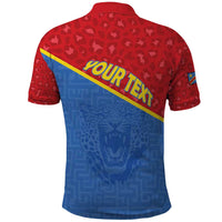 Custom DR Congo Football Polo Shirt Allez Les Léopards - Wonder Print Shop