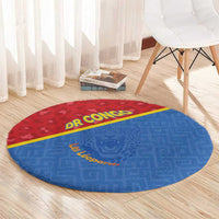 DR Congo Football Round Carpet Allez Les Léopards - Wonder Print Shop