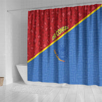 DR Congo Football Shower Curtain Allez Les Léopards - Wonder Print Shop