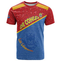Custom DR Congo Football T Shirt Allez Les Léopards - Wonder Print Shop